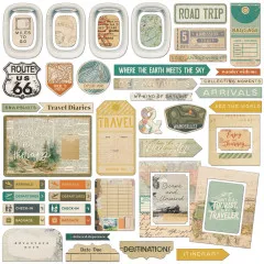 Chipboard Set - Travel Diaries