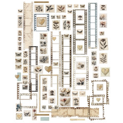 49 and Market - Faded Memory Lane - Laser Cut Outs - Filmstrips & Postage