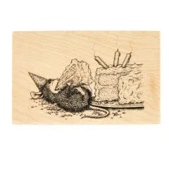Wood Mount Stamp - House-Mouse Party Parade - Sweet Birthday