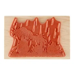 House-Mouse Wood Mount Stamp - Spring Rain