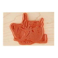 House-Mouse Wood Mount Stamp - Brew-tiful Day