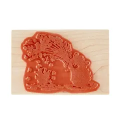 House-Mouse Wood Mount Stamp - Flower Shower