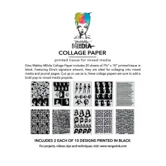 Dina Wakley Media Collage Tissue Paper - The Forest