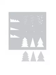 Simon Hurley 6x6 Layering Stencil - Modern Christmas Trees