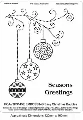 EMBOSSING Easy Christmas Baubles Template EMBOSSING Easy Christmas Baubles Template