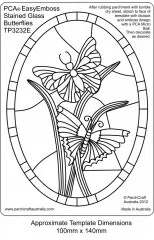 Embossing Easy Emboss Stained Glass oval Butterflies Embossing Easy Emboss Stained Glass oval Butterflies