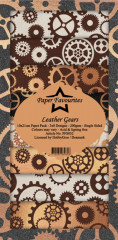 Paper Favourites Leather Gears Slim Paper Pack