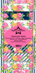 Paper Favourites Watercolor Floral Slim Paper Pack