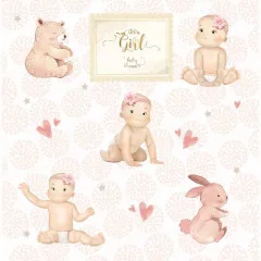 Baby Girl World 12x12 Paper Pack