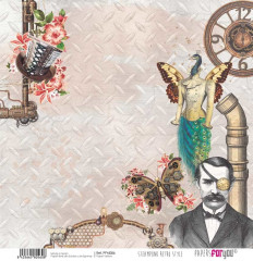 Steampunk Retro Style 12x12 Vellum Kit