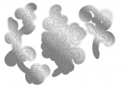 Metal Die - Positive Thoughts Foliage Swirls