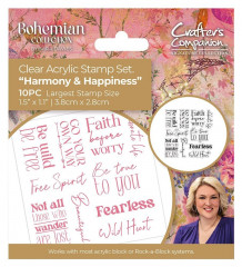 Clear Stamps - Bohemian Collection - Harmony & Happiness