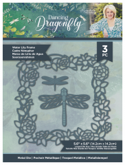 Metal Die - Dancing Dragonfly Water Lily Frame