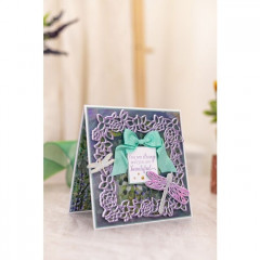 Metal Die - Dancing Dragonfly Water Lily Frame