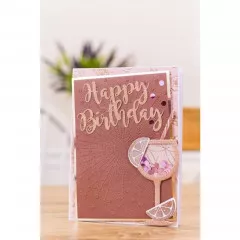 Clear Stamps and Die - Rose Gold Sparkle and Shine