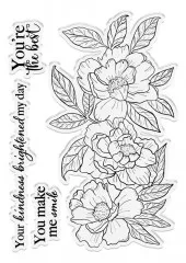 Clear Stamps and Cutting Die - Say It With Flowers Pretty Peonies