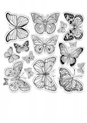 Clear Stamps - Vintage Butterflies Beautiful Butterflies