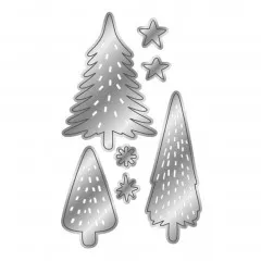 Metal Die - Watercolour Christmas Quirky Christmas Trees