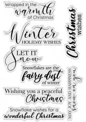 Clear Stamps - Winters Sparkle Winter Holiday Wishes