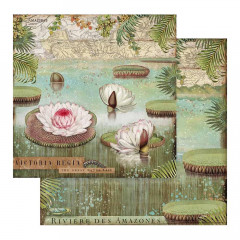 Stamperia 2-seitiges 12x12 Designpapier - Amazonia Water Lily