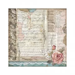 Stamperia 2-seitiges 12x12 Designpapier - Passion Roses and Musi