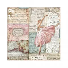 Stamperia 2-seitiges 12x12 Designpapier - Passion Dancer