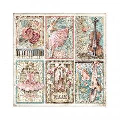 Stamperia 2-seitiges 12x12 Designpapier - Passion Cards