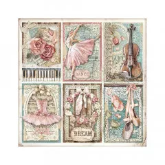 Stamperia 2-seitiges 12x12 Designpapier - Passion Cards