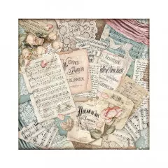 Stamperia 2-seitiges 12x12 Designpapier - Passion Scores