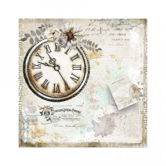 Stamperia 2-seitiges 12x12 Designpapier - Romantic Journal Clock