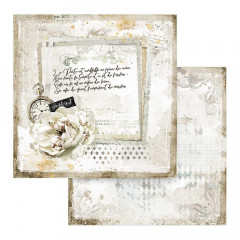 Stamperia 2-seitiges 12x12 Designpapier - Romantic Journal Lette