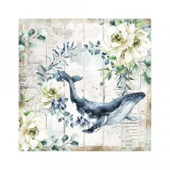 Stamperia 2-seitiges 12x12 Designpapier - Romantic Sea Dream Wha