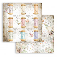 Stamperia 2-seitiges 12x12 Designpapier - Romantic Threads Threa