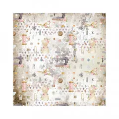 Stamperia 2-seitiges 12x12 Designpapier - Romantic Threads Textu