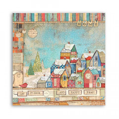 Stamperia 2-seitiges 12x12 Designpapier - Christmas Patchwork Ho