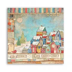 Stamperia 2-seitiges 12x12 Designpapier - Christmas Patchwork Ho