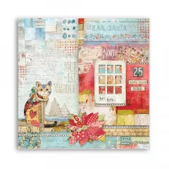 Stamperia 2-seitiges 12x12 Designpapier - Christmas Patchwork Ca