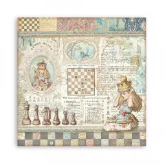 Stamperia 2-seitiges 12x12 Designpapier - Queen Alice