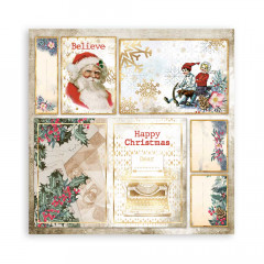 Stamperia 2-seitiges 12x12 Designpapier - Romantic Christmas Car