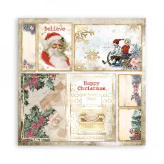 Stamperia 2-seitiges 12x12 Designpapier - Romantic Christmas Car