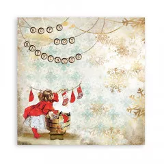 Stamperia 2-seitiges 12x12 Designpapier - Romantic Christmas Soc