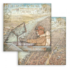 Stamperia 2-seitiges 12x12 Designpapier - Sir Vagabond Aviator N