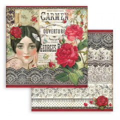 Stamperia 2-seitiges 12x12 Designpapier - Desire - Carmen