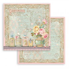 Stamperia 2-seitiges 12x12 Designpapier - Rose Parfum parfumerie