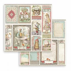 Maxi Alice in Wonderland and looking glass 12x12 Paper Pack