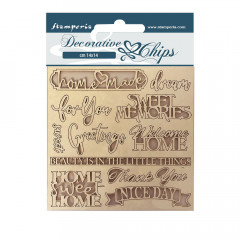 Stamperia Decorative Chips - Casa Granada Quotes