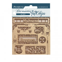 Stamperia Decorative Chips - Sweet winter my Journal 