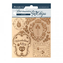 Stamperia Decorative Chips - Alice Keys and Frames