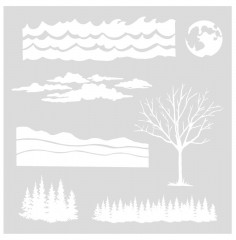 Sheena Crafts Stencil, Bella Luna - Landscape Builder