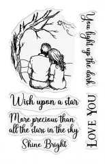 Clear Stamps - Sheena Douglass - Bella Luna - Wish Upon a Star